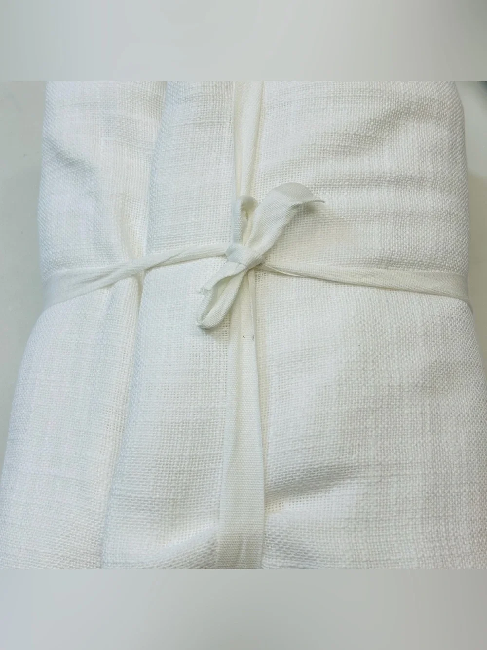 QUINCE Set Of 2 48x108 Cotton Sheer Curtains White 0125